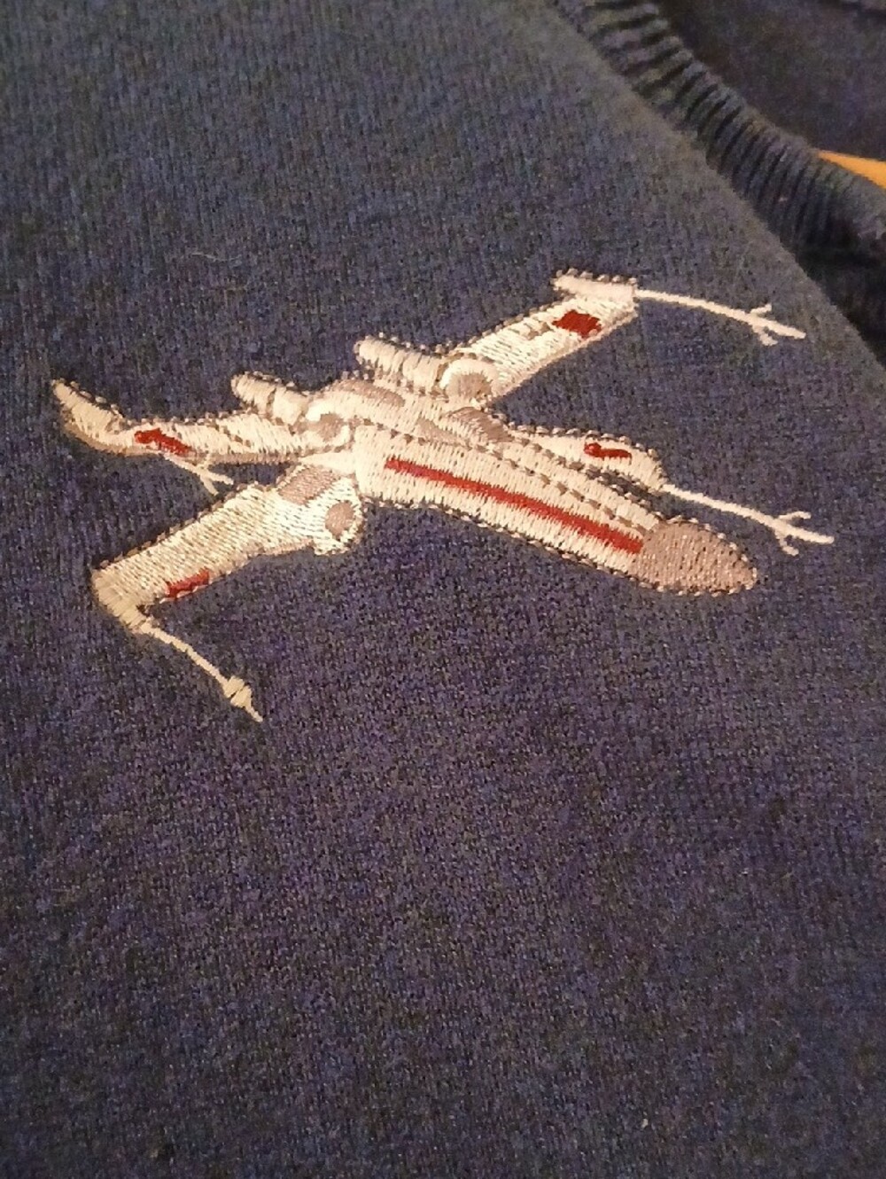STAR WARS  Her Universe Navy X-Wing Embroidered Cardigan Sweater Size S/M - Picture 3 of 14